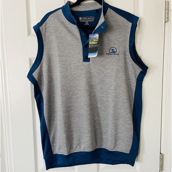 NWT Pebble Beach Dry Luxe Performance Pullover Vest - Large - Picture 1 of 4